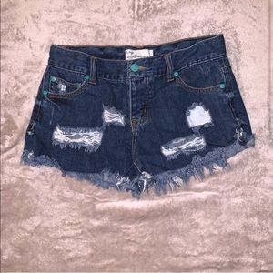 Vintage Havana Distressed Denim Shorts